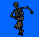 Dibujo Esqueleto contento pintado por holck