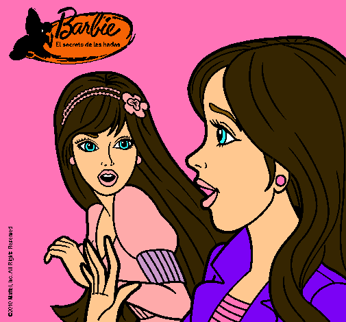 Dibujo Barbie sorprendida pintado por amamiley