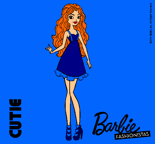 Dibujo Barbie Fashionista 3 pintado por amalia