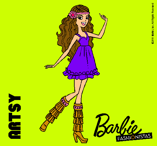 Dibujo Barbie Fashionista 1 pintado por jone