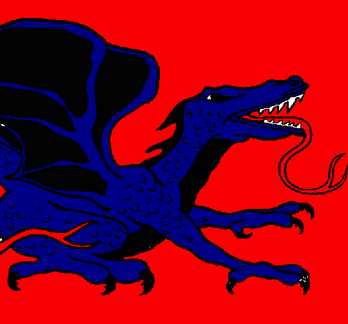 Dibujo Dragón réptil pintado por ternu