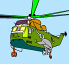 Dibujo Helicóptero al rescate pintado por aabt
