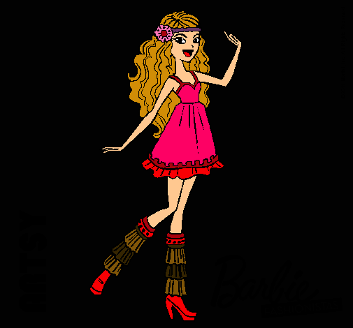 Dibujo Barbie Fashionista 1 pintado por amyg