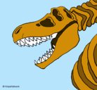 Dibujo Esqueleto tiranosaurio rex pintado por eder