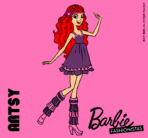 Dibujo Barbie Fashionista 1 pintado por azuleta