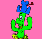 Dibujo Cactus con sombrero pintado por MiguelCopi