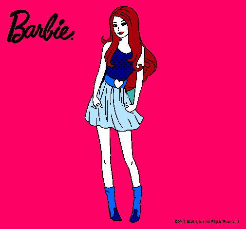 Dibujo Barbie veraniega pintado por silvia450