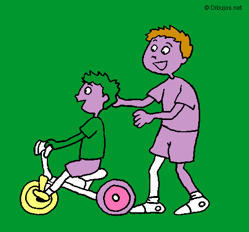 Dibujo Triciclo pintado por valdan