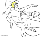 Dibujo Poseidón pintado por oihuah