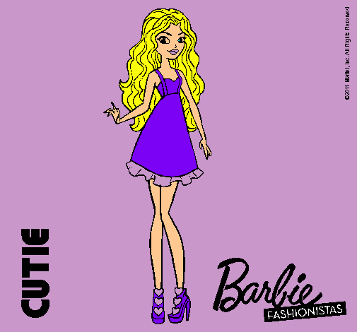 Dibujo Barbie Fashionista 3 pintado por amalia