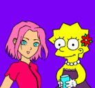 Dibujo Sakura y Lisa pintado por julieta-meli