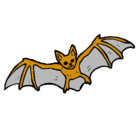 Dibujo Murciélago volando pintado por rulo