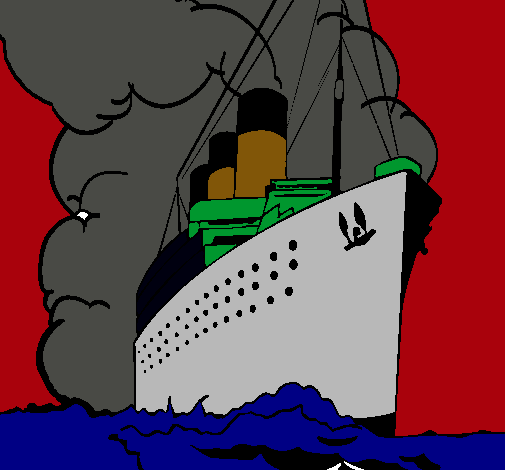 Dibujo Barco de vapor pintado por mauri