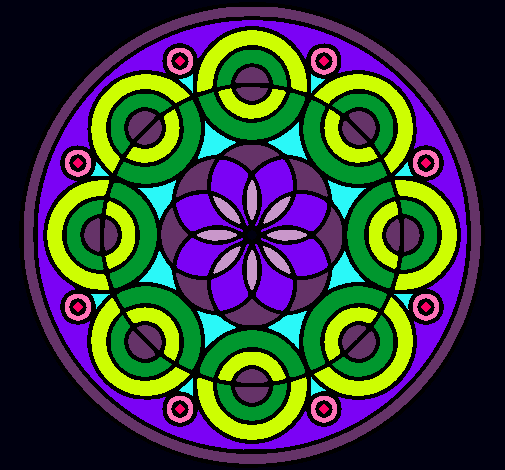 Dibujo Mandala 35 pintado por Yaamii