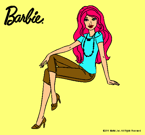 Dibujo Barbie moderna pintado por Pantaraya