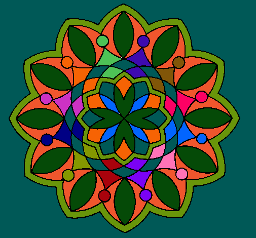 Dibujo Mandala 3 pintado por blanca