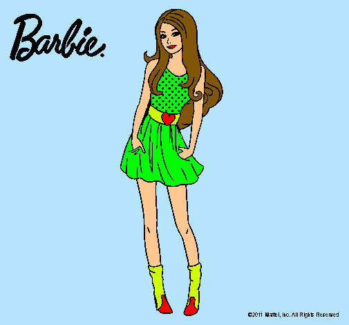 Dibujo Barbie veraniega pintado por delfin2011