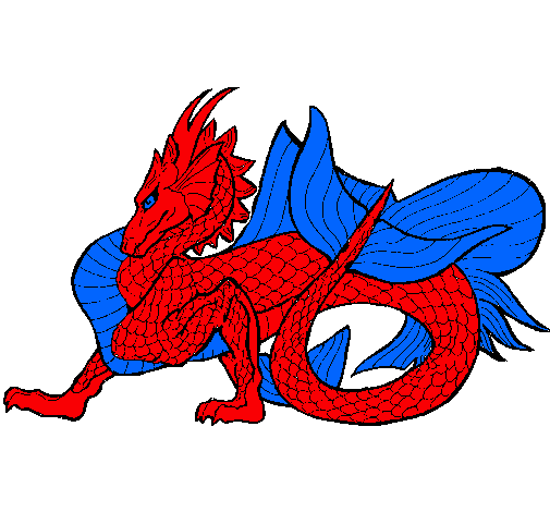 Dibujo Dragón de mar pintado por joaquin123