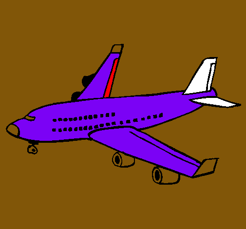 Dibujo Avión de pasajeros pintado por inaki