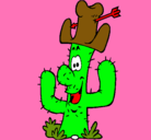 Dibujo Cactus con sombrero pintado por MiguelCopi