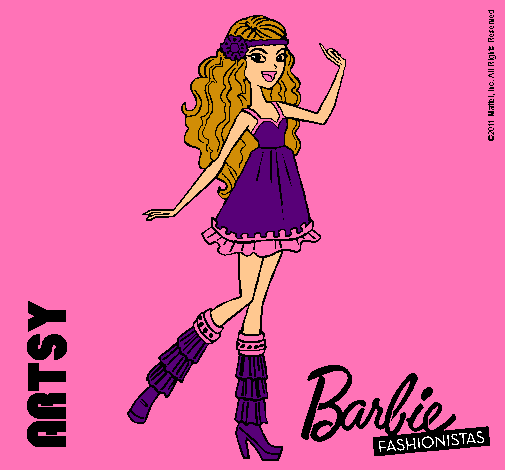 Dibujo Barbie Fashionista 1 pintado por amalia