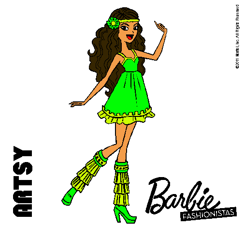 Dibujo Barbie Fashionista 1 pintado por JosS