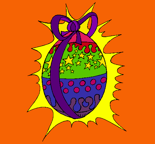Dibujo Huevo de pascua brillante pintado por Laura4