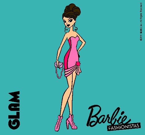 Dibujo Barbie Fashionista 5 pintado por ponponxD