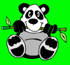 Dibujo Oso panda pintado por mustee