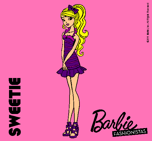 Dibujo Barbie Fashionista 6 pintado por amalia