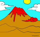 Dibujo Monte Fuji pintado por Jairito