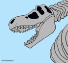 Dibujo Esqueleto tiranosaurio rex pintado por fatima