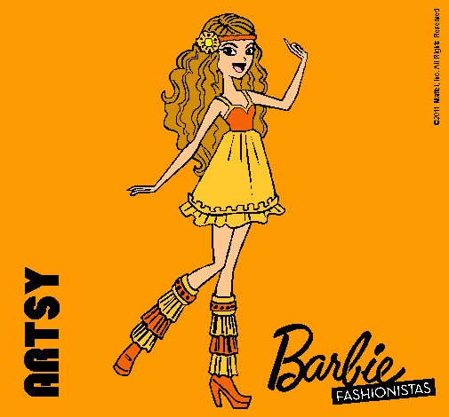 Dibujo Barbie Fashionista 1 pintado por esrefy