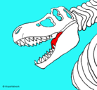Dibujo Esqueleto tiranosaurio rex pintado por IreneOP