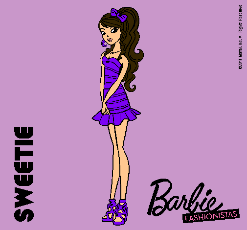 Dibujo Barbie Fashionista 6 pintado por amamiley