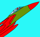 Dibujo Avión de caza pintado por tincho