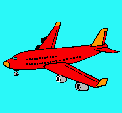 Dibujo Avión de pasajeros pintado por mauri