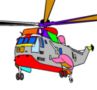 Dibujo Helicóptero al rescate pintado por adrian33