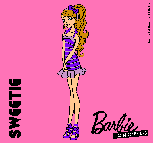 Dibujo Barbie Fashionista 6 pintado por Martam