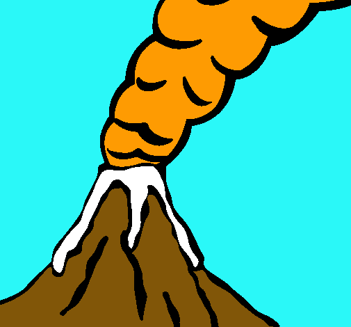 Dibujo Volcán pintado por amalia