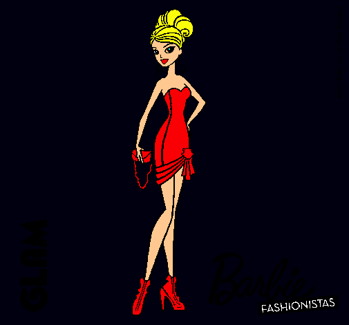 Dibujo Barbie Fashionista 5 pintado por amalia