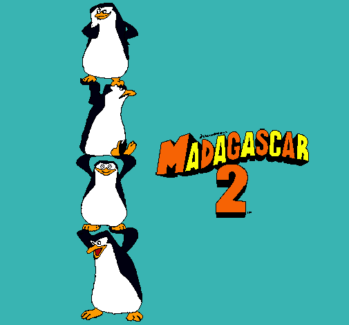 Dibujo Madagascar 2 Pingüinos pintado por DiBuJaDoR