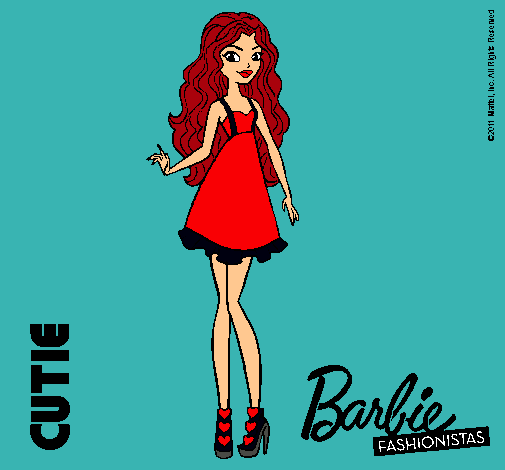 Dibujo Barbie Fashionista 3 pintado por maricielo