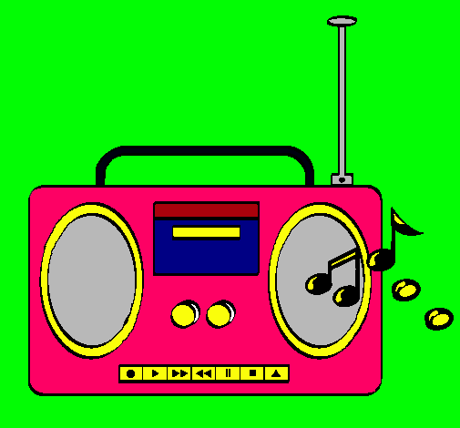 Dibujo Radio cassette 2 pintado por angela15