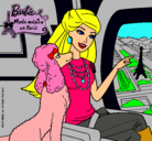 Dibujo Barbie llega a París pintado por azuleta