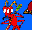 Dibujo Hormiga alienigena pintado por isaias