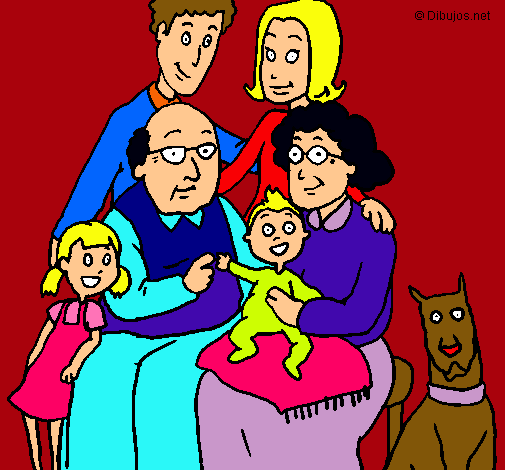 Dibujo Familia pintado por QWER