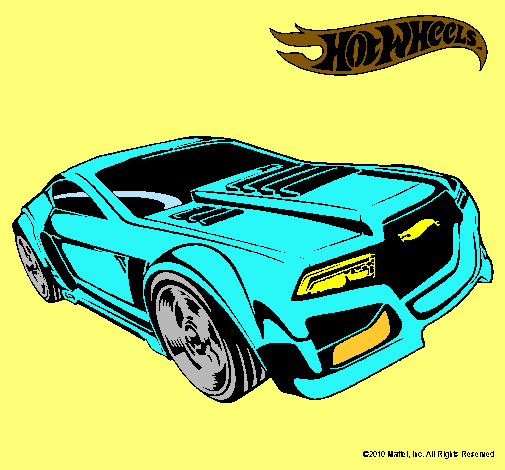 Dibujo Hot Wheels 5 pintado por sebita