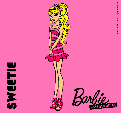 Dibujo Barbie Fashionista 6 pintado por LLUCHIA 