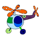 Dibujo Helicóptero adornado pintado por JONNY